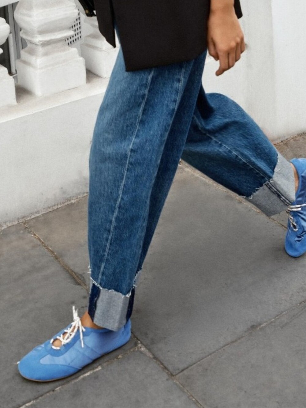 Zara Blue Sporty Ballet Flat